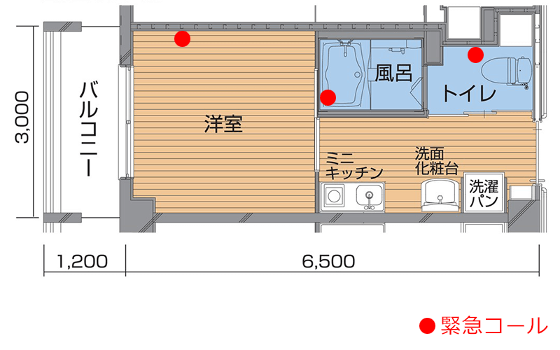 居室図（浴室あり）